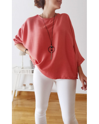Blusa oversize Coral
